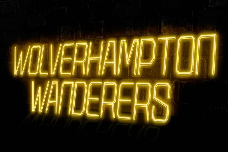 "WOLVERHAMPTON WANDERERS" - Licensed LED Neon Sign, Wolverhampton Wanderers FC
